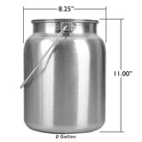 Lindy's - Milk Pail w/ Lid - Stainless Steel - 1 or 2 Gallon - Homeplace Market LLC