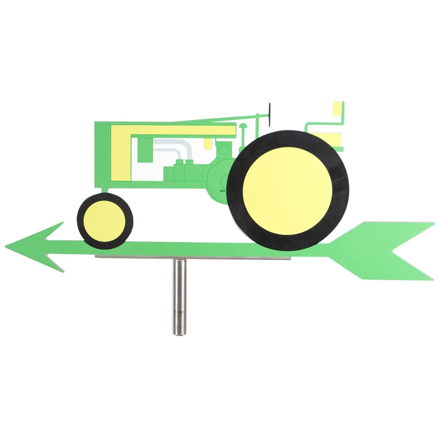 Old Road - John Deere Weathervane - Green/Yellow - 520, 620, 720 Replica - Stainless Steel Metal - Homeplace Market LLC
