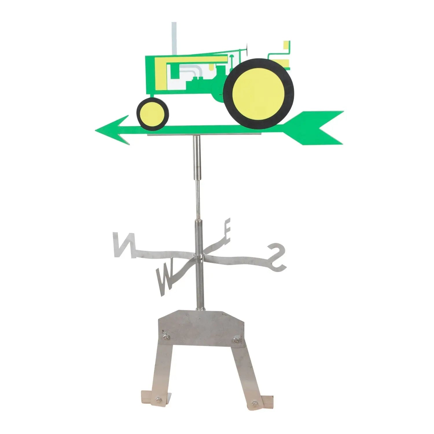 Old Road - John Deere Weathervane - Green/Yellow - 520, 620, 720 Replica - Stainless Steel Metal - Homeplace Market LLC
