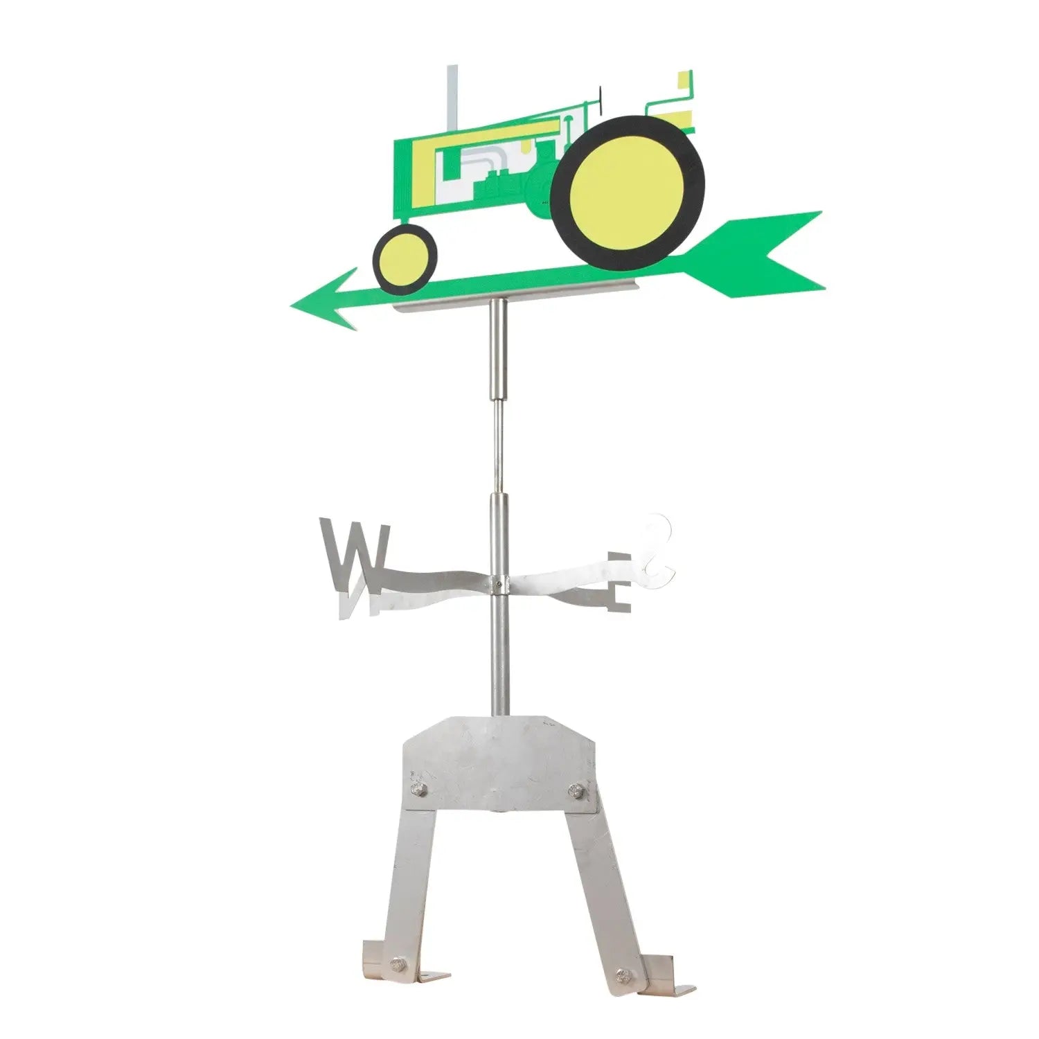 Old Road - John Deere Weathervane - Green/Yellow - 520, 620, 720 Replica - Stainless Steel Metal - Homeplace Market LLC