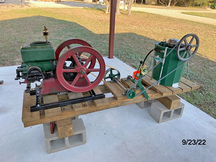 Immergood 12 quart freezer with Hit and Miss Engine