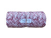 Remnant - seersucker poly w/ slight stretch, rose zigzag, 2 3/4yd. @ $8.96/yd.
