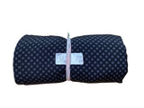 Remnant - polyester crinkle, black, floral, 3 1/2 yd. @ $7.70/yd.