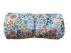 Remnant - poly rib knit, peach floral, 3 1/3yd. @ $9.48/yd.