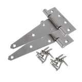 6" Heavy - Duty Stainless Steel Hinges, For tip - off platform (2 - Pack) - Homeplace Market LLC