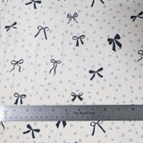 Double Brushed Poly - Bows & Dots