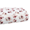 Jacquard Poly - Burgundy Gold Floral