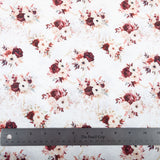 Jacquard Poly - Burgundy Gold Floral