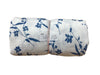 Remnant - seersucker knit, blue floral, 3 yd. @ $8.69/yd.