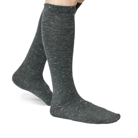 Girl's Flat Knit Knee-High Socks (Smoke) Clothing - Socks