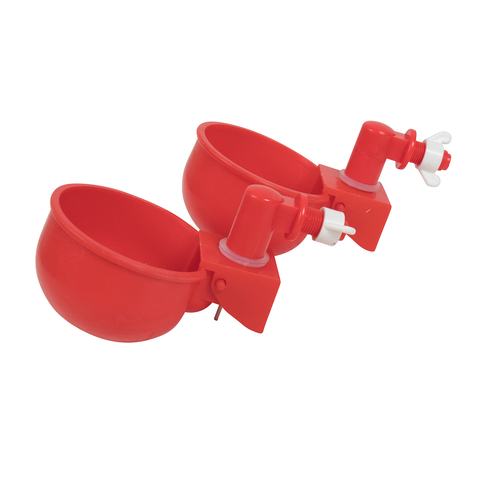 Poultry Waterer - Gravity Fed Cup for Mobile Chicken Waterers - Set of 2 poultry waterer