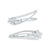 Joyce's Accessories - Floral Snap Clip - (1-1/4") (2 piece, White)