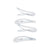 Joyce's Accessories - Plain Snap Clip - (1-1/4") (4 piece, White)