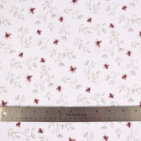 Swiss Dot Grapemist Flower Fabric