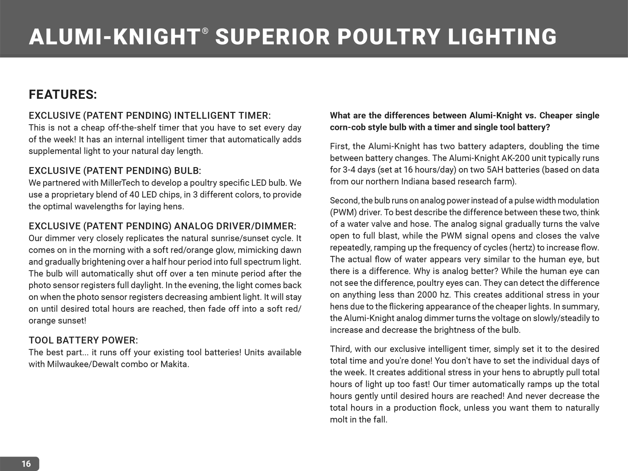 Alumi - Coop - Light Kit - Intelligent Alumi - Knight Poultry Lighting - Homeplace Market LLC