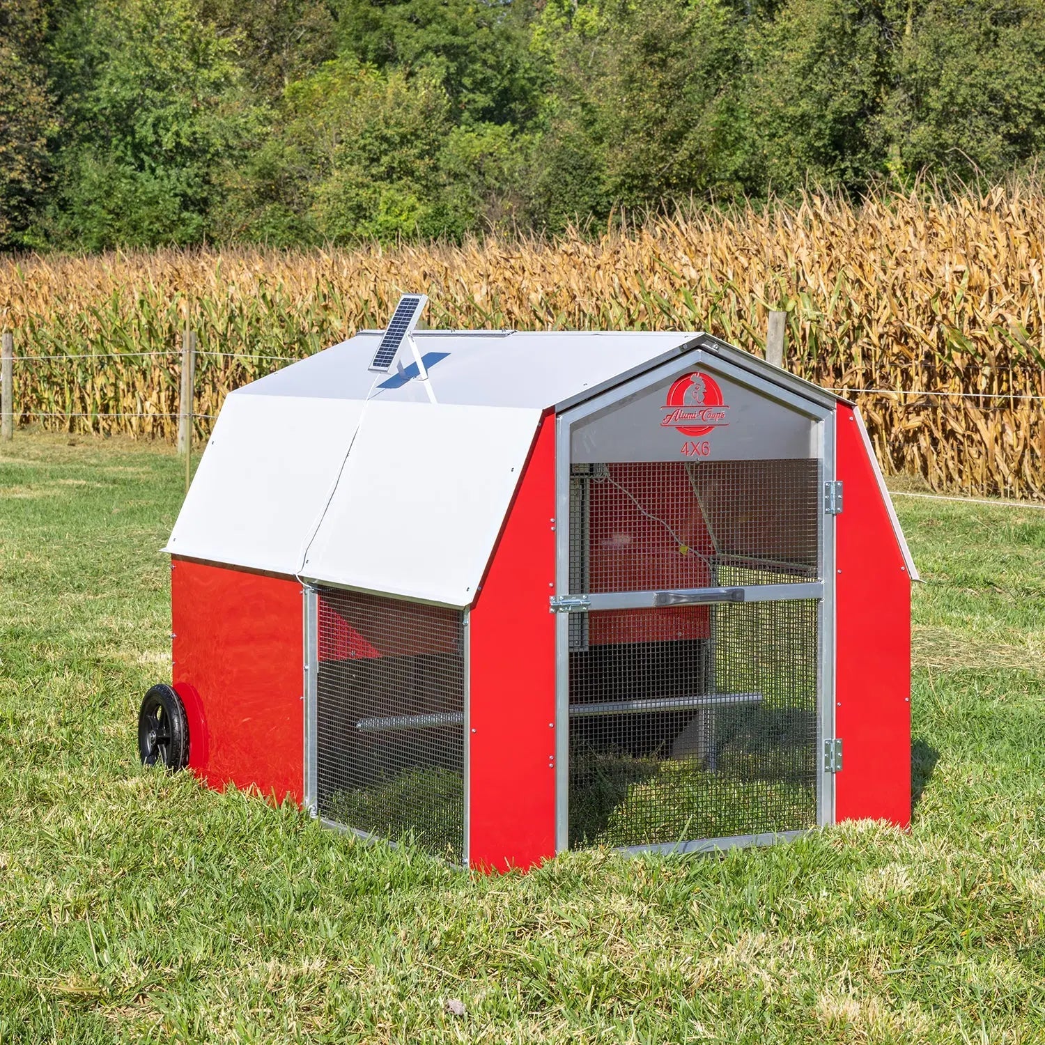 Alumi - Coop REDLINE - 4x6 - Deluxe Mobile Chicken Coop with Shelter - Chicken Tractor - Homeplace Market LLC