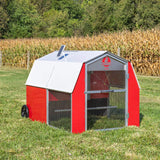 Alumi - Coop REDLINE - 4x6 - Deluxe Mobile Chicken Coop with Shelter - Chicken Tractor - Homeplace Market LLC