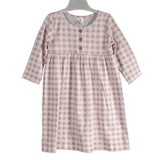 Baby & Toddler Knit Dresses w/ Headband - Long Sleeve - Rose Plaid - Homeplace Market LLC