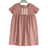 Baby & Toddler Knit Dresses w/ Headband - Short Sleeve - Rose Solid - Homeplace Market LLC