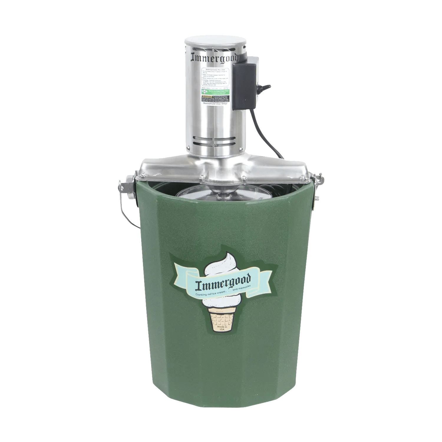 Clearance - Immergood - 6 qt - Corded Electric Ice Cream Maker - Stainless Steel - Homeplace Market LLC