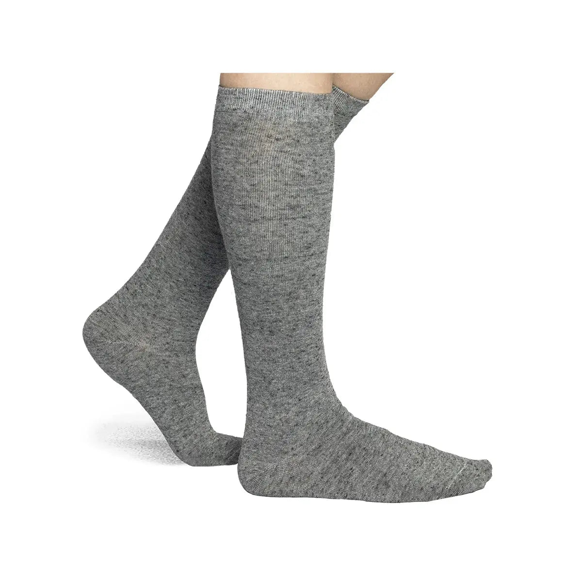 Girl's Flat Knit Knee - High Socks (Heather) - Homeplace Market LLC