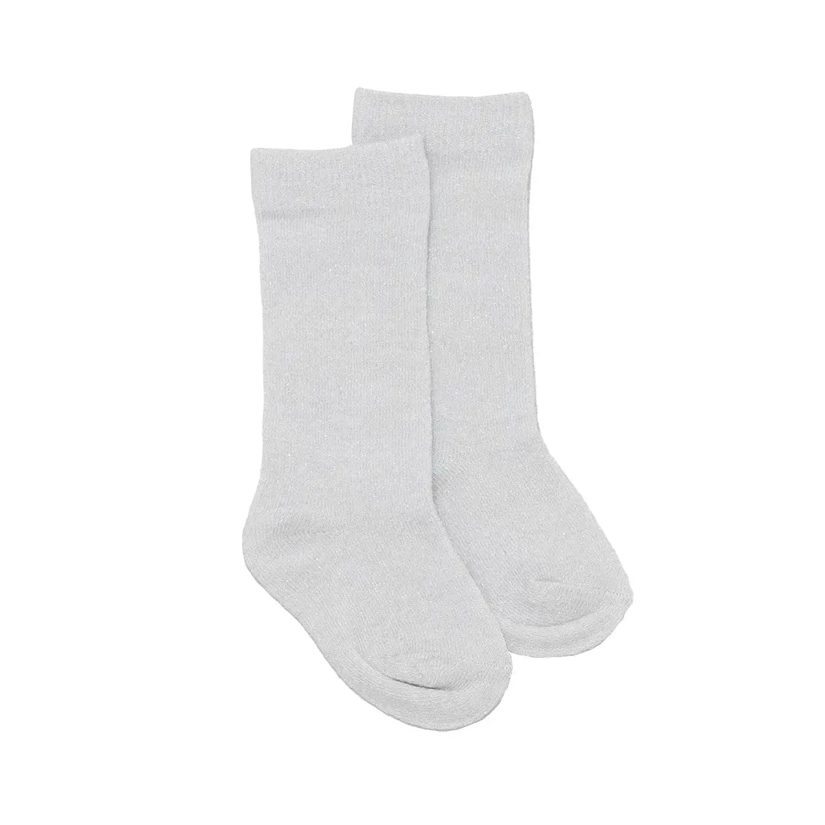 Girls' Glitter Knee - High Socks (White) - Homeplace Market LLC