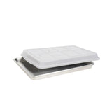 Heritage - Chickadee - 10x15 - Deep Bakeware Pan - Stainless Steel - BPA Free Plastic Lid - USA Made - Homeplace Market LLC