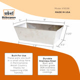 Hickoryware - Bread Pan Large 9" x 5" Stainless Steel - Hand Made In USA - Not Polished _ Food Service Grade - Homeplace Market LLC