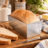 Hickoryware - Bread Pan Standard 7x4 Stainless Steel - Hand Made In USA - Not Polished - (1 Pan) - Homeplace Market LLC