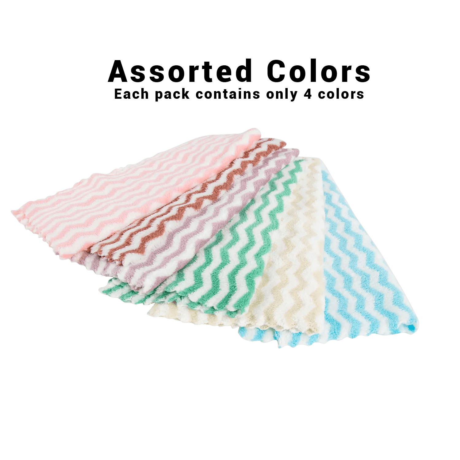 Homeplace - Microfiber Kitchen Dishcloths - Assorted Colors (4 Pack) - Homeplace Market LLC