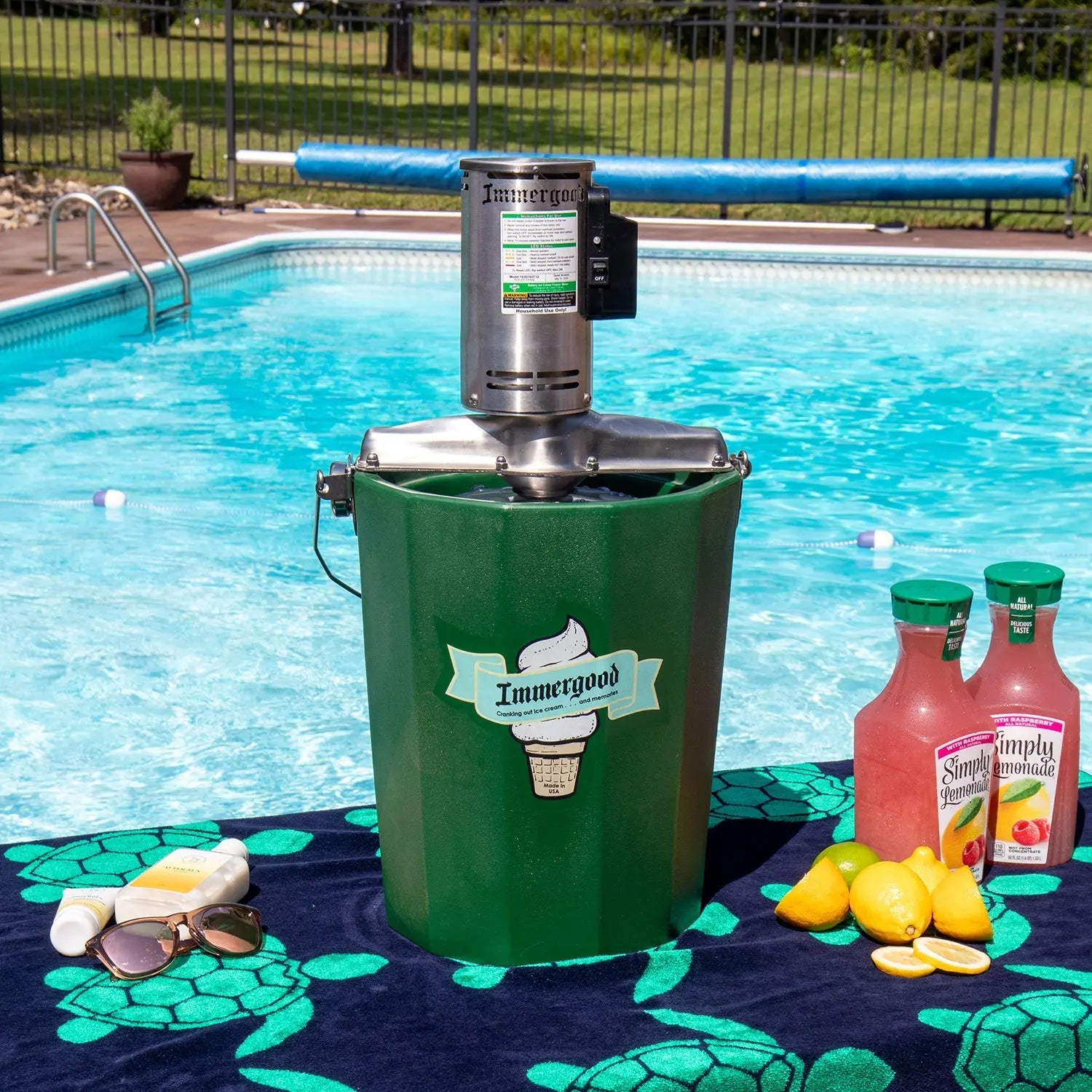 Immergood - 6 qt - Battery Powered Ice Cream Maker - Stainless Steel - Homeplace Market LLC