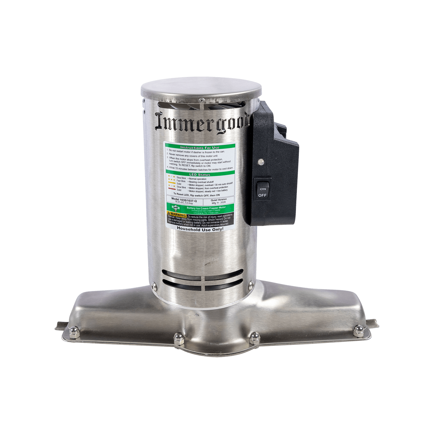 Immergood - Ice Cream Freezer Tool Battery Powered Motor (motor only) - Homeplace Market LLC