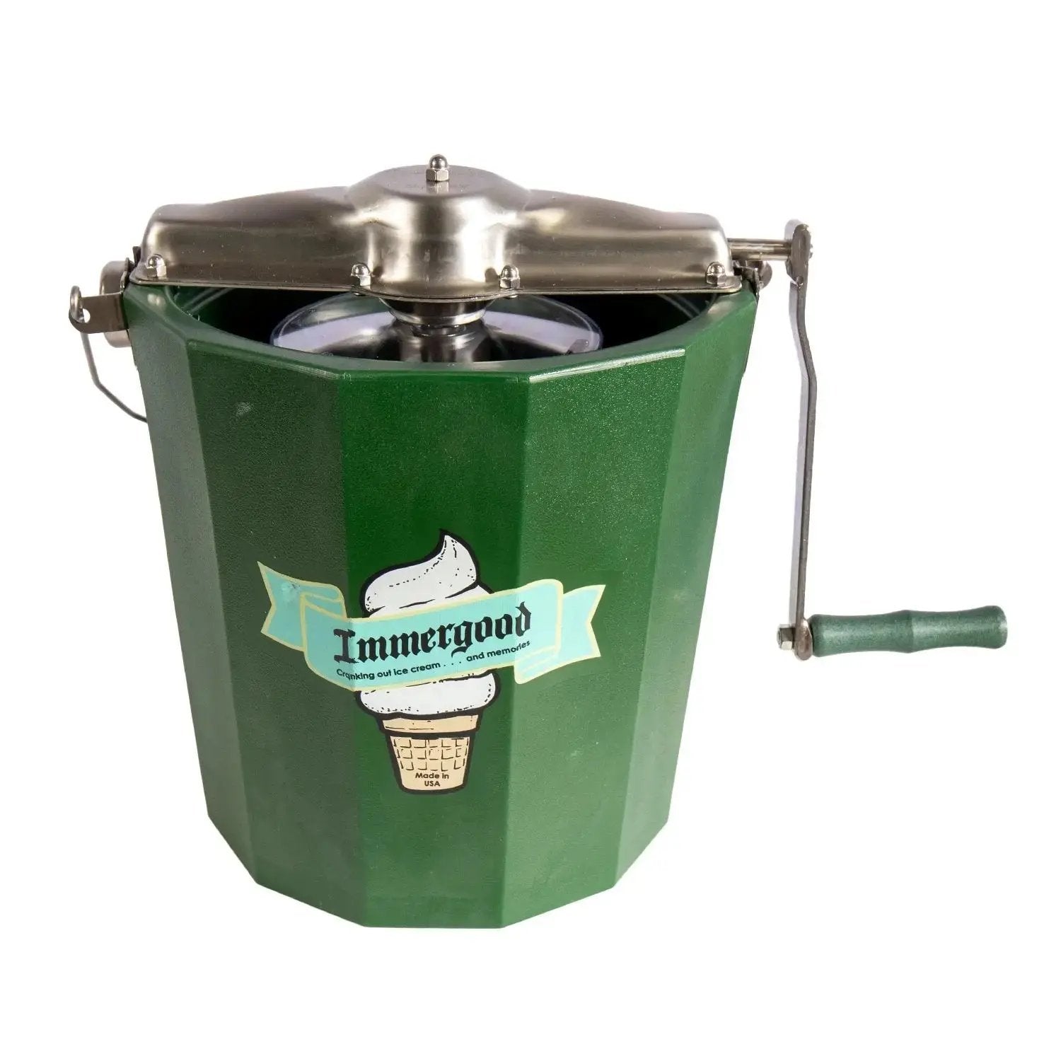 Immergood - PREMIUM 4 qt. - Stainless Steel Ice Cream Maker - Hand Crank - Homeplace Market LLC