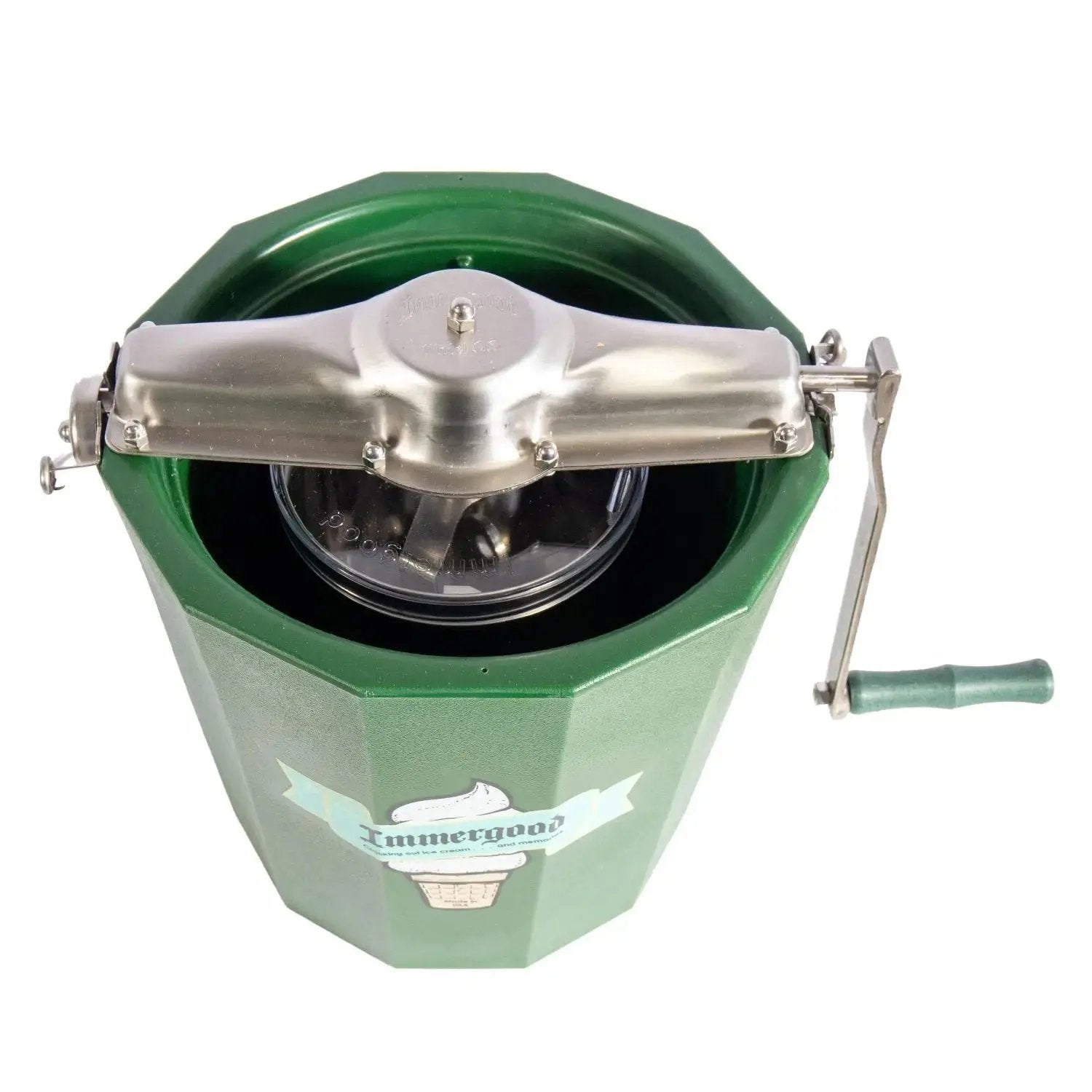 Immergood PREMIUM 4 qt. - Stainless Steel Ice Cream Maker - Hand