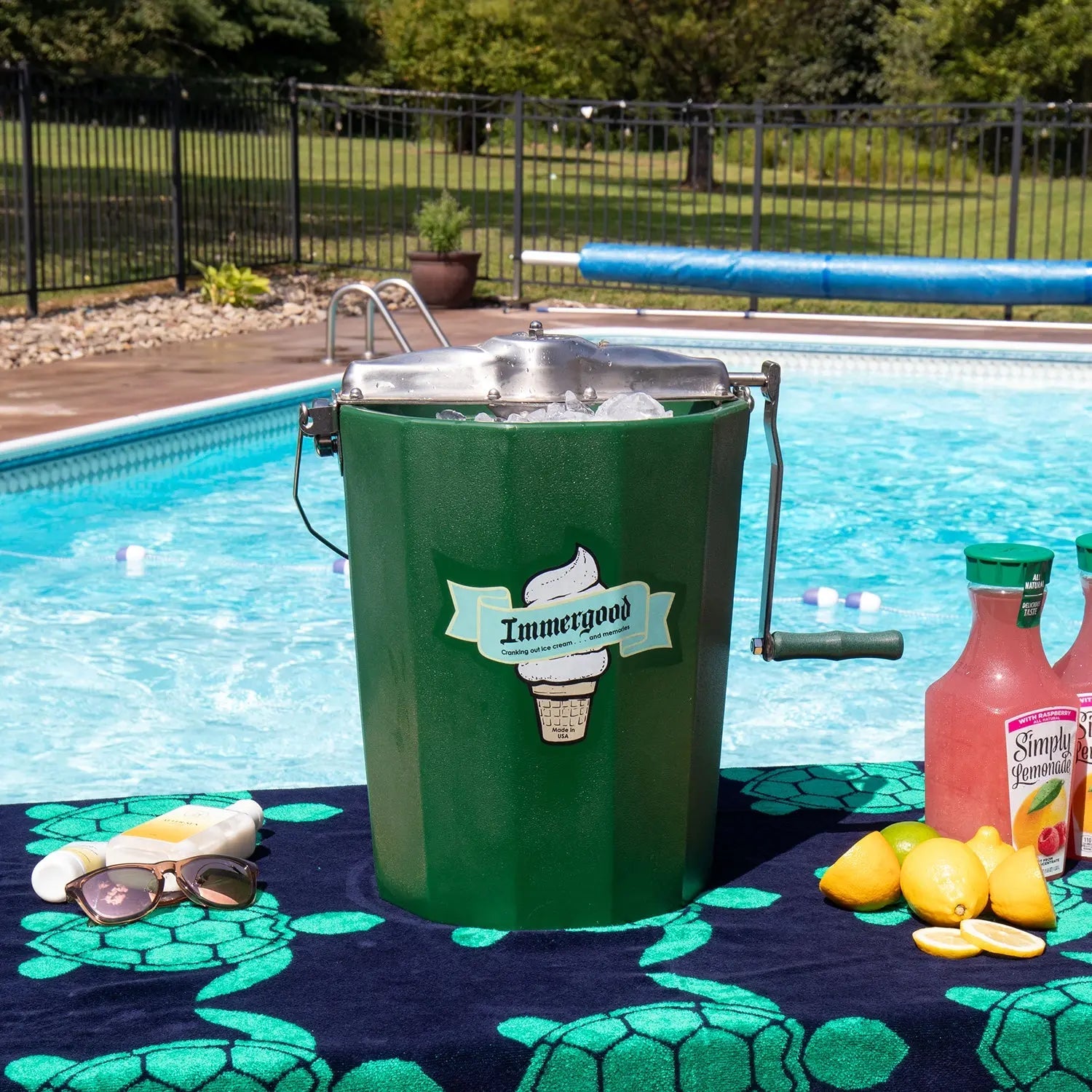 Immergood - PREMIUM 6 qt. - Stainless Steel Ice Cream Maker - Hand Crank - Homeplace Market LLC