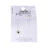 Joyce's Accessories - Crystal Snap Clip - (1 - 1/4") (2 piece, White) - Homeplace Market LLC