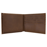 Laserable Leatherette Bi - Fold Wallet w/Flip ID Display - Homeplace Market LLC