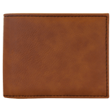 Laserable Leatherette Bi - Fold Wallet w/Flip ID Display - Homeplace Market LLC