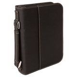 Leatherette Book/Bible Cover with Handle & Zipper - Engravable - Homeplace Market LLC
