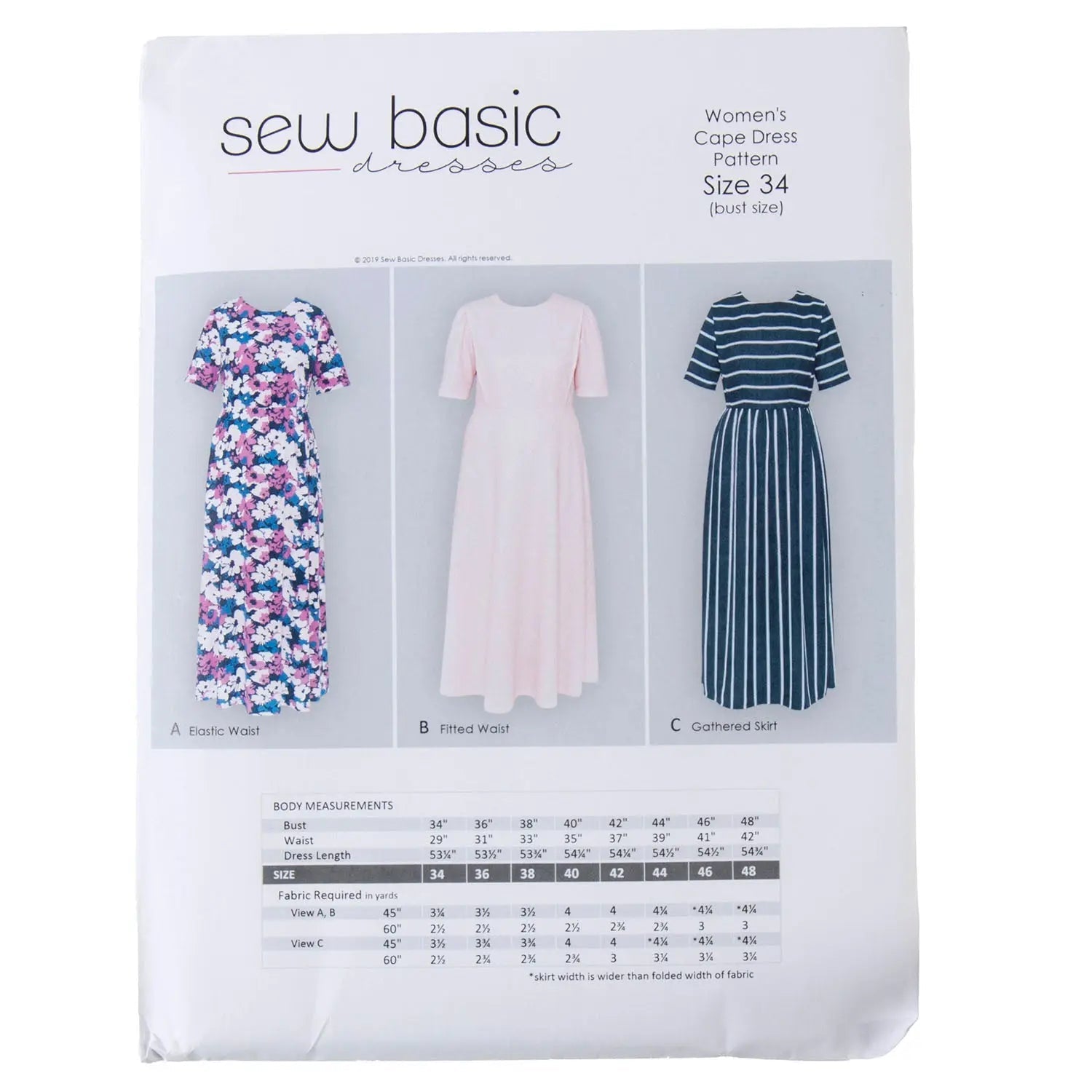 Pattern - Sew Basic - Women's Cape Dress Pattern - Homeplace Market LLC