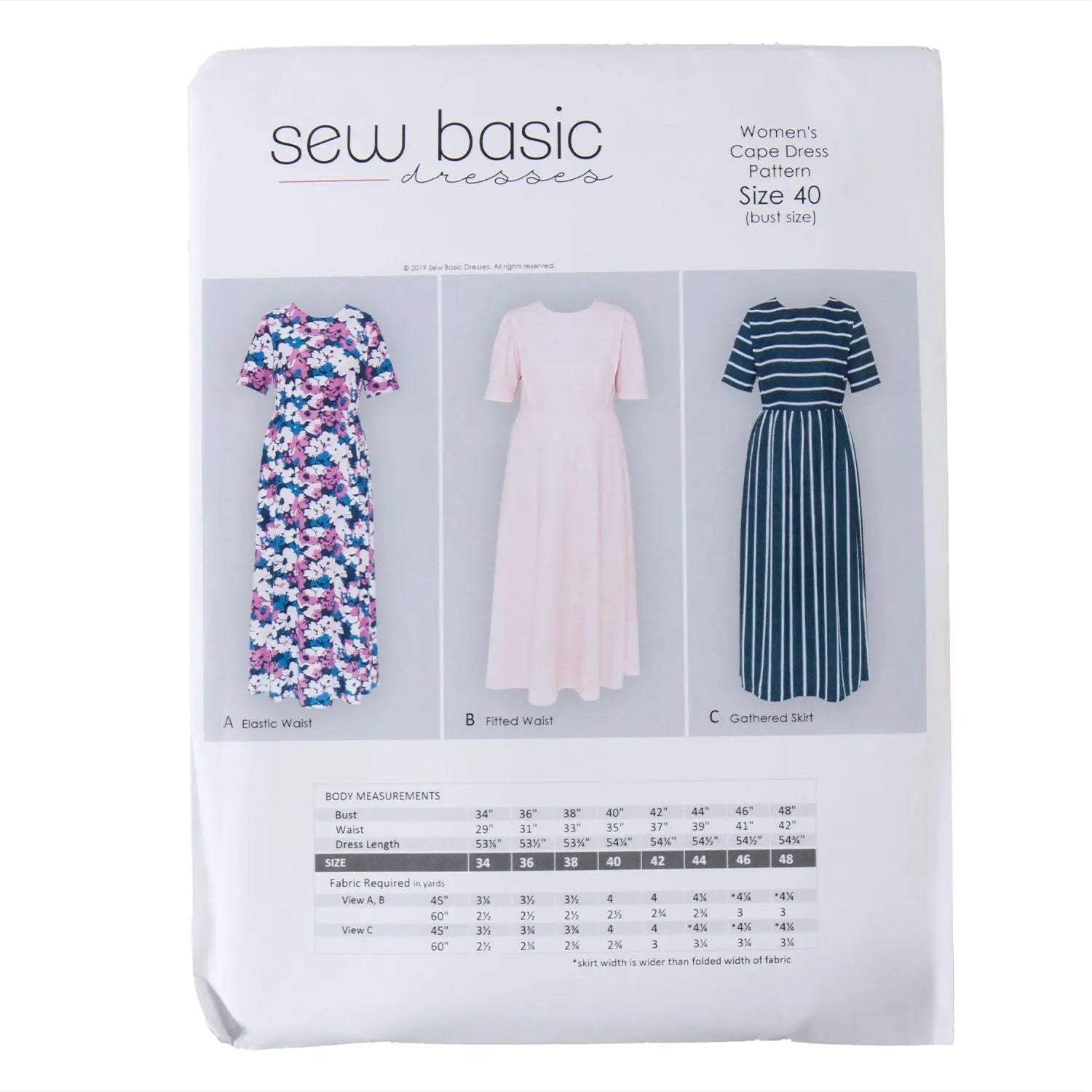 Pattern - Sew Basic - Women's Cape Dress Pattern - Homeplace Market LLC