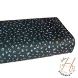 Petite Unbrushed Rib Knit - Dark Emerald w/ Vintage Blue Floral - Homeplace Market LLC