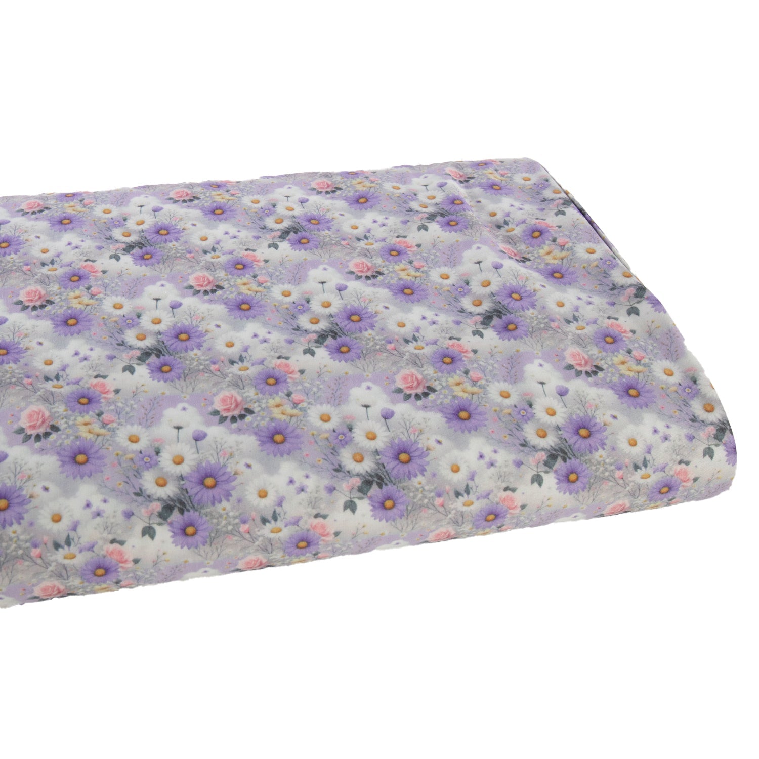 Polycotton Poplin - Lavender Daises - Ruby Design - Homeplace Market LLC