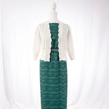 Polyester - Savannah Bubble Crepe Green - Homeplace Market LLC