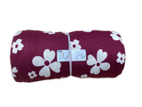 Remnant - double brushed poly, burgundy with floral, 2 3/4 yd. @ $6.99/yd. - Homeplace Market LLC