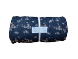Remnant - poly knit, dark teal, small floral, 2 7/8 yd @ $7.59/yd. - Homeplace Market LLC