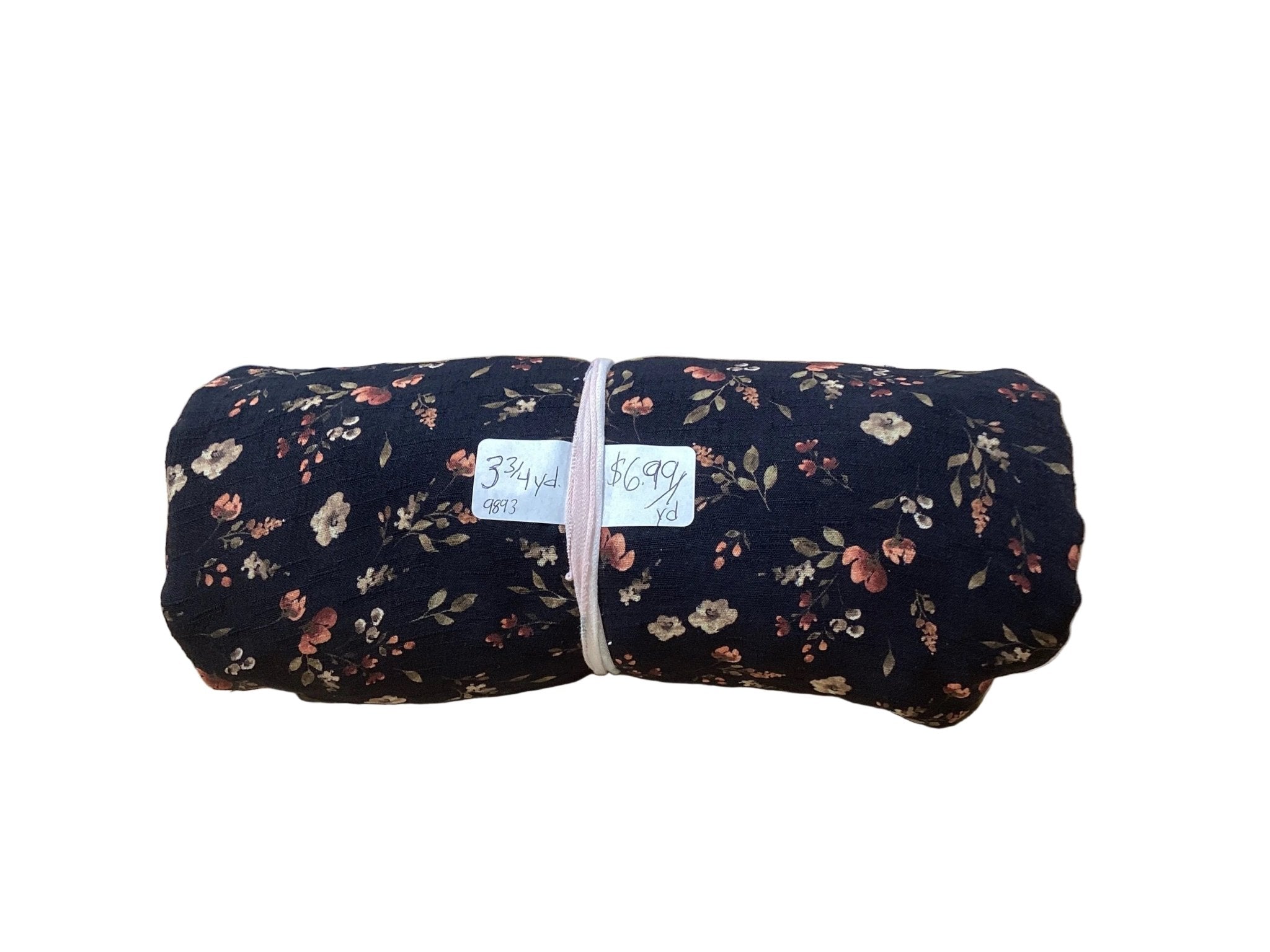 Remnant- Polyester - Fine Line Floral Print- Redwood 3.75 yd @ $6.99/yd. - Homeplace Market LLC