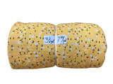 Remnant - soft wide rib knit, yellow w/ white floral, 3 1/2 yd. @ $7.95/yd. - Homeplace Market LLC