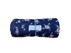 Remnant - Swiss dot, navy w/ pink floral, 2 1/2 yd. @ $7.70/yd. - Homeplace Market LLC