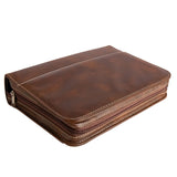 Rustic/Gold Leatherette Book/Bible Cover with Handle & Zipper - Engravable - Homeplace Market LLC
